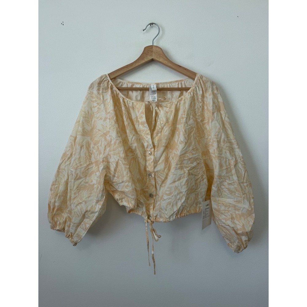 Delilah & Co Yellow & White Blouse – Women's Large (12/14) – NWT